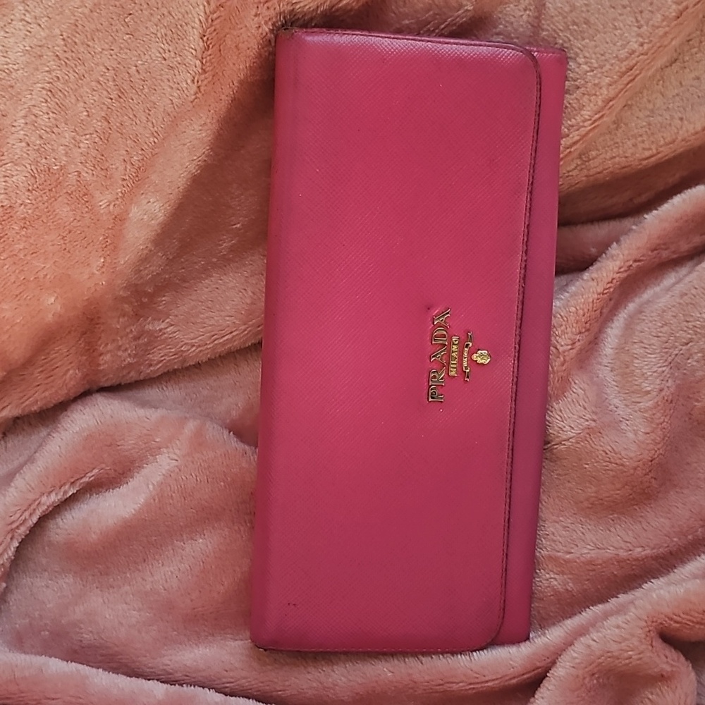 Prada Pink Leather Women's wallet /clutch